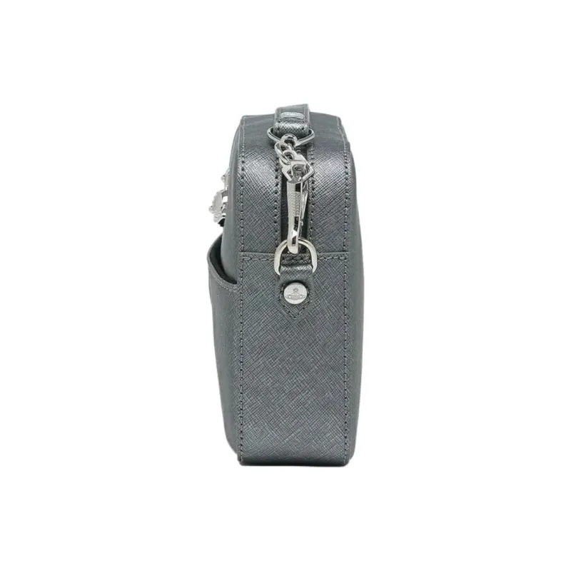 Vivienne Westwood Leather Shoulder Bag Women's Charcoal Gray-2