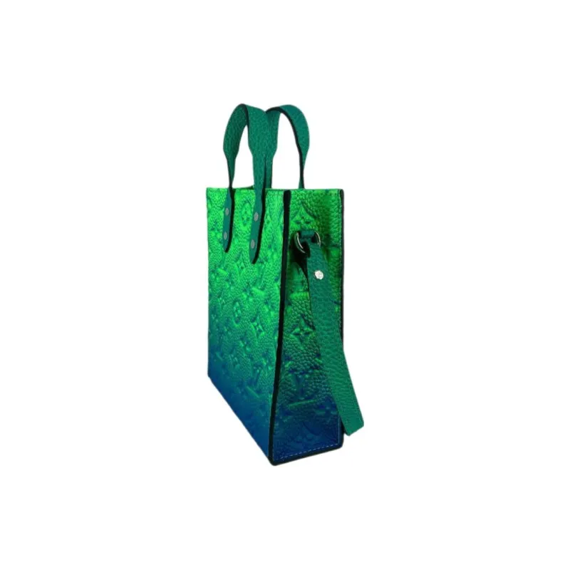 LOUIS VUITTON Sac Plat Xs Taurillon Illusion Blue/Green-1