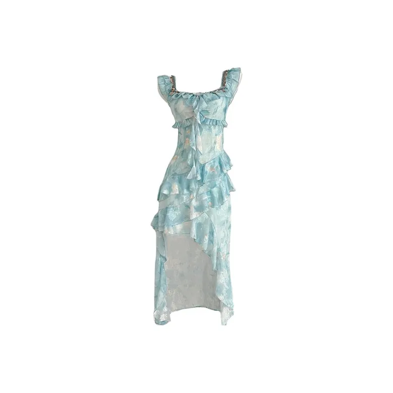 SISC Slip Dresses Women's Turquoise-0
