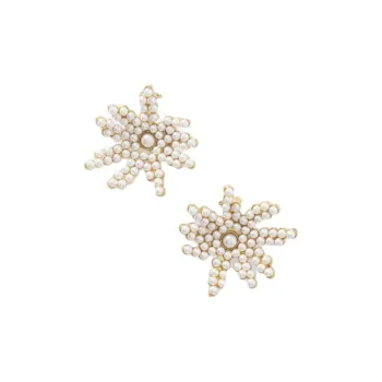 OSCAR DE LA RENTA Artificial Pearl, Metal Clip On Earrings Women's Gold