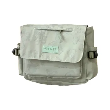 Warrior Nylon Fabric Shoulder Bag Unisex Fruit Green