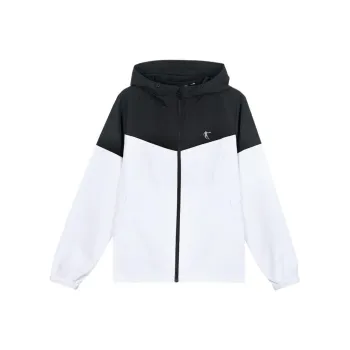 QIAODAN Trench Coat Women's Black/Jordan White