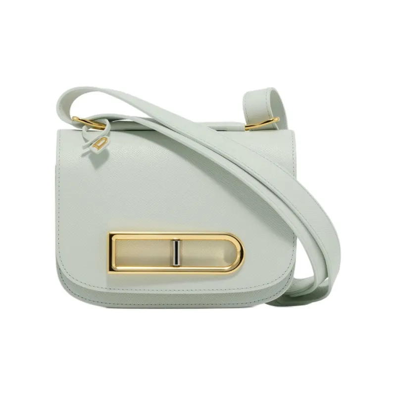 Delvau Alpina Calf Calfskin Shoulder Bag Women's Mint-0