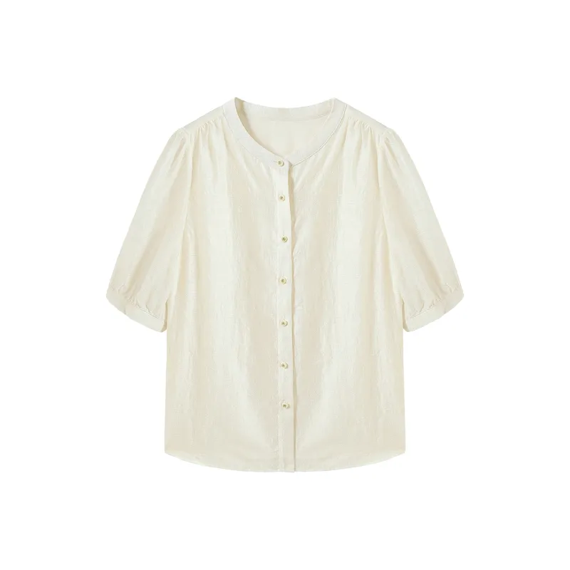 Hang Yi Court Shirts Women's Beige-0
