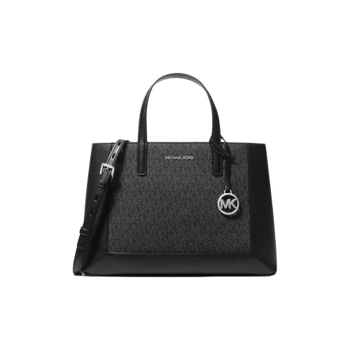 MICHAEL KORS Canvas One Shoulder Handbag Medium Size Women's Black