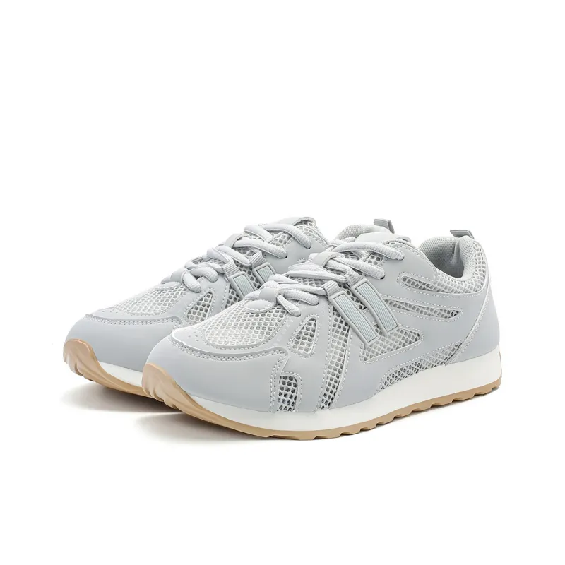 DEERWAY Anti Slip And Wear Resistant Height Increasing Low Top Casual Shoes Women's Gray-1