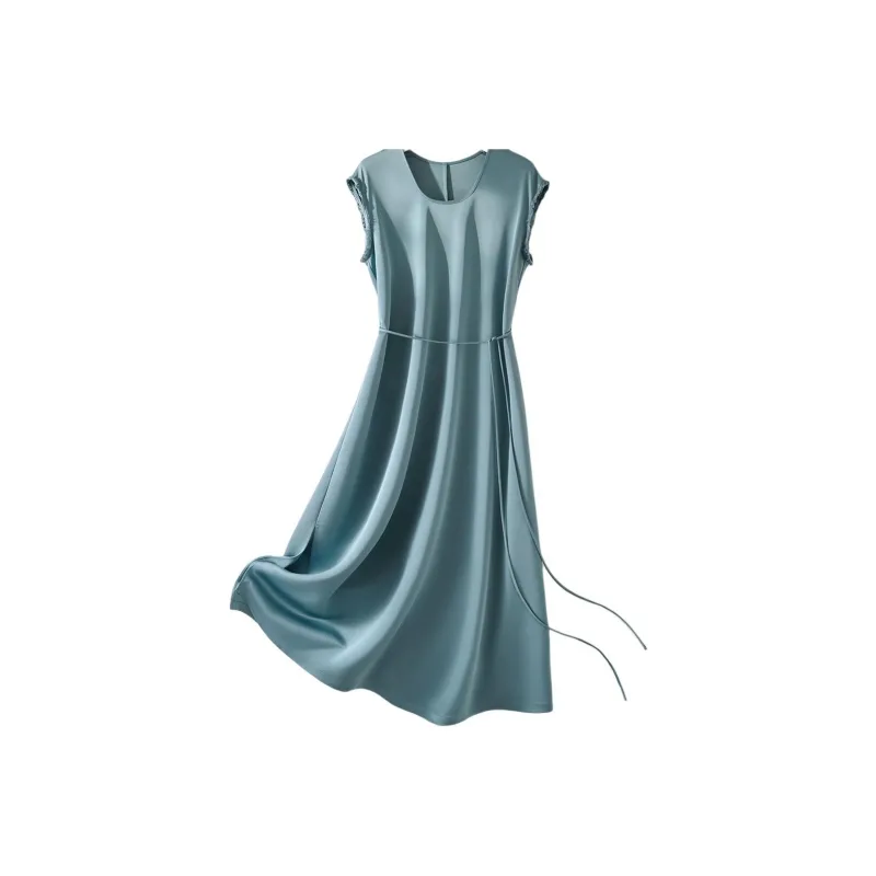 IHIMI Sleeveless Dresses Women's Glistening Blue-2