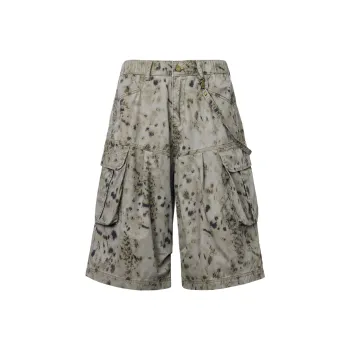 GTRG Cargo Shorts Unisex Army Green Leopard