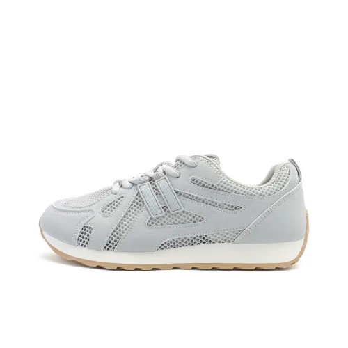 DEERWAY Anti Slip And Wear Resistant Height Increasing Low Top Casual Shoes Women's Gray