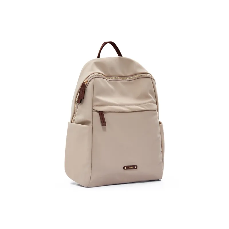 OIWAS Fabric Backpack Women's Latte Apricot/Elegant Black-2