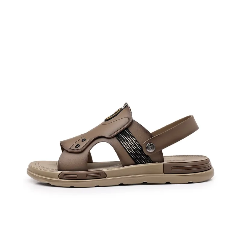 GESENLANG Beach Sandals Men Black/Brown-0
