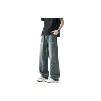 BENGEN Jeans Unisex Blue