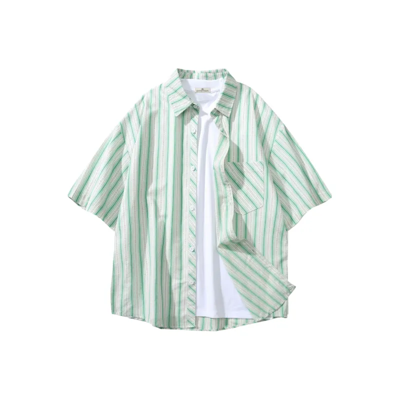 LIVINGTOWN Shirt Unisex White Blue-3
