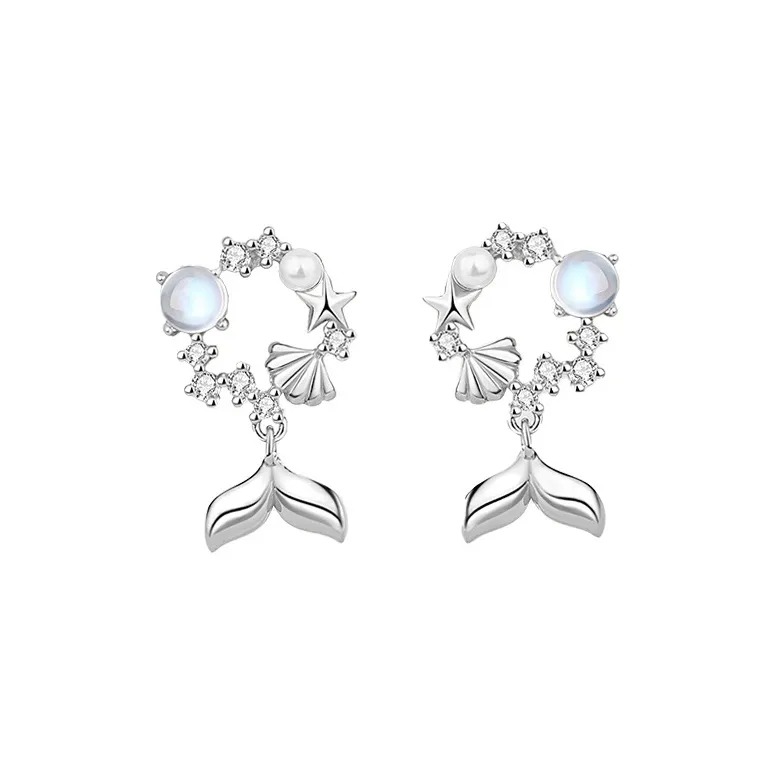 Zocai S999 Fine Silver Stud Earrings Women's-0