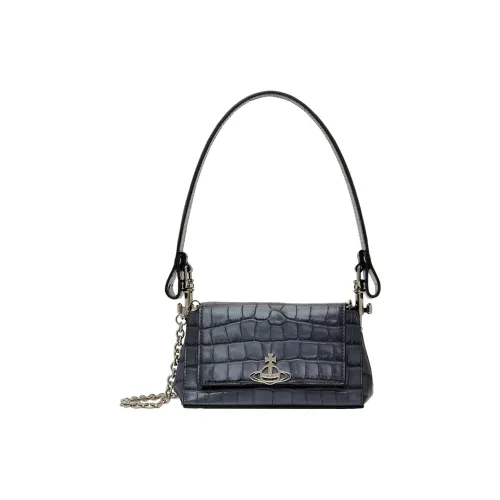 Vivienne Westwood Cow Leather One Shoulder Handbag Women's Black