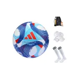 Soccer+White Socks+Shin Guards L Size+Pump Clothing Sets