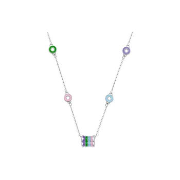 Heart Grass S925 Silver Necklaces Women's