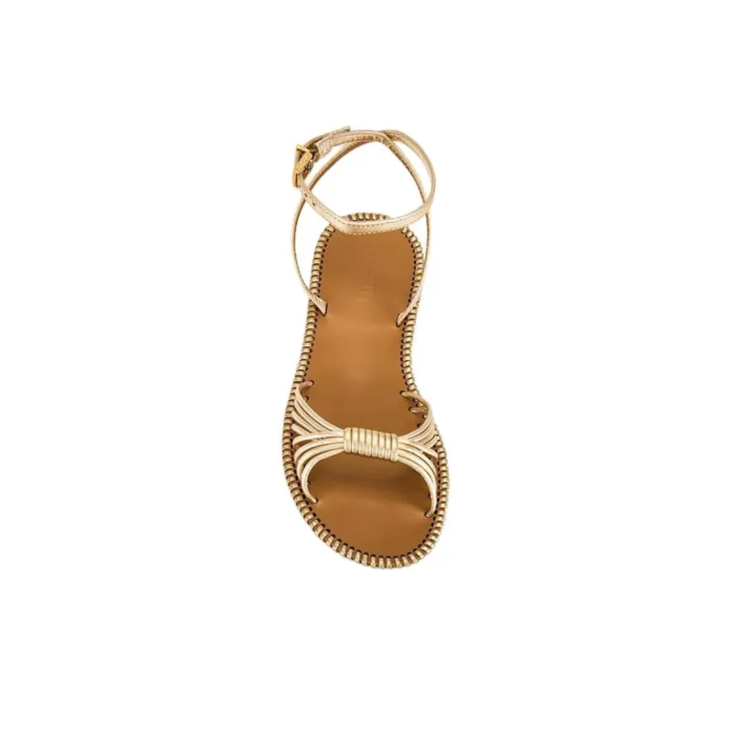 Schutz Livia Sandal One Strap Sandals Women's Gold-4