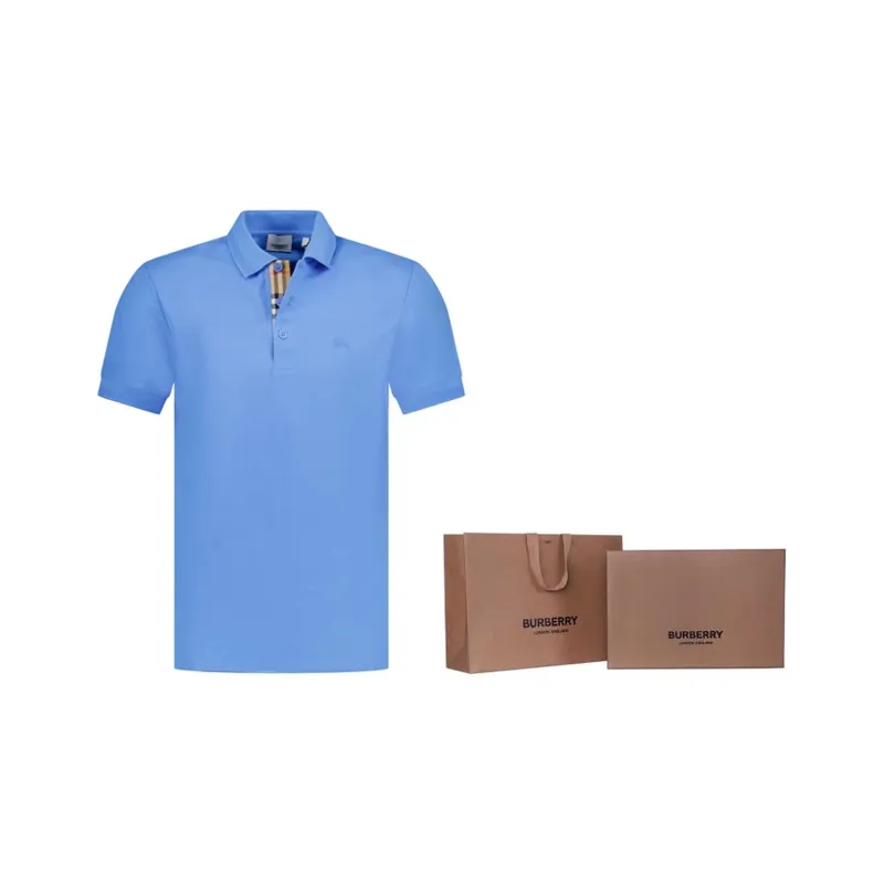 Burberry Polo Shirts Men Blue-2