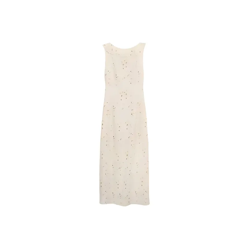 IQC Sleeveless Dresses Women's Yellow-1