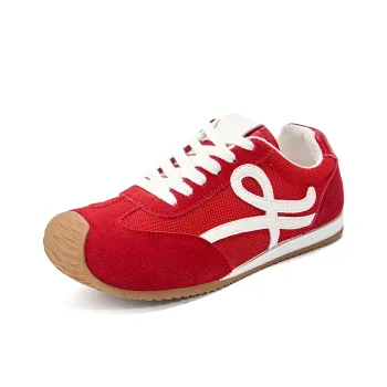 La Chapelle Abrasion Resistant Lightweight Slip Resistant Low Top Casual Shoes Women's Red