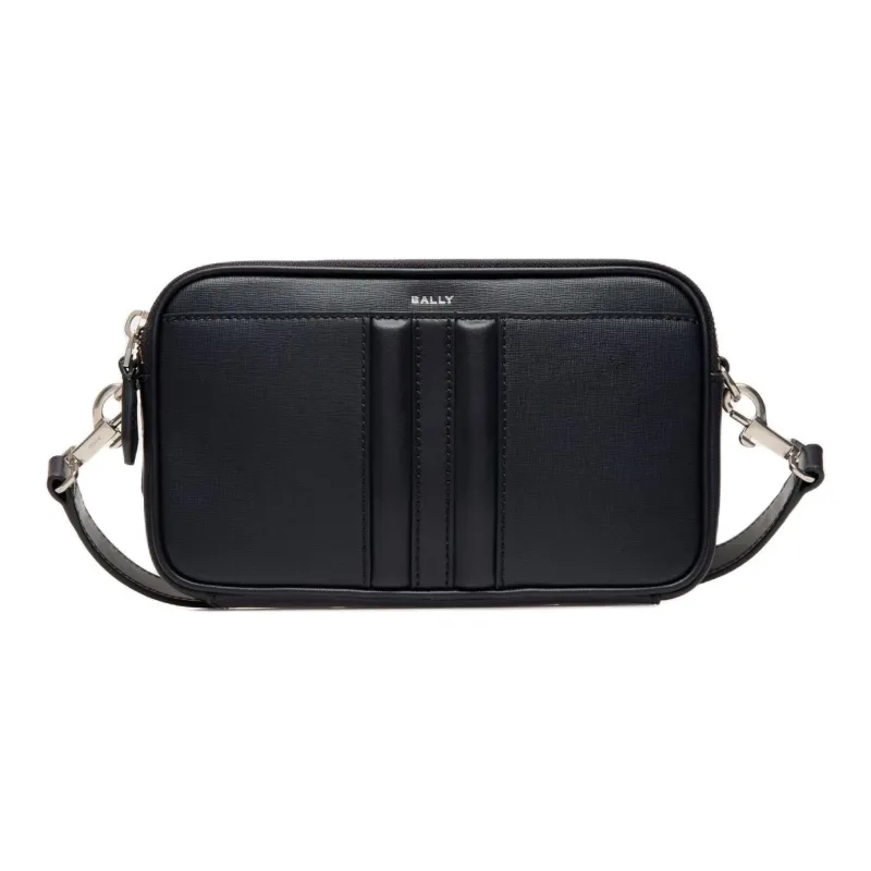 BALLY MYTHOS Recycled Leather Crossbody Bag Men's Marine Blue-2