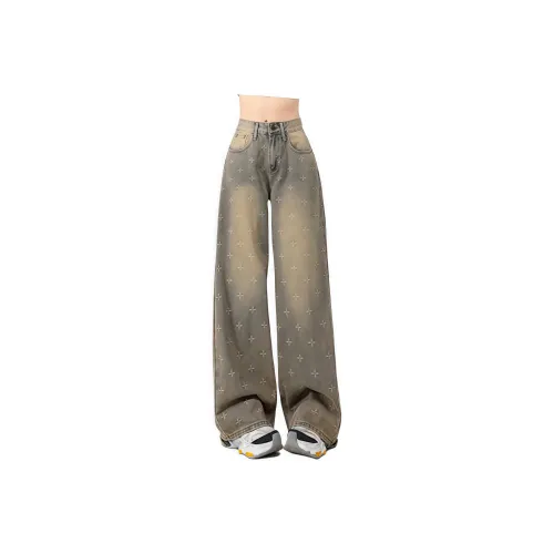 YINLEI Jeans Women's Nostalgic Blue