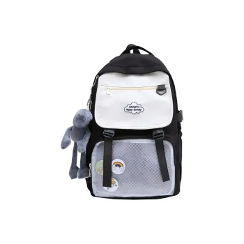 WICKBUEN Nylon Backpack Unisex Black/Orange/Khaki/Green