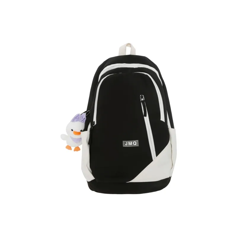 WICKBUEN Nylon Backpack Unisex Ecru/Black/Pink/Blue-4