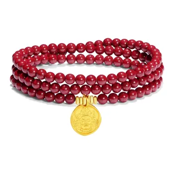 PUTUOSHANWENCHUANG Cinnabar Jade Bracelets Unisex