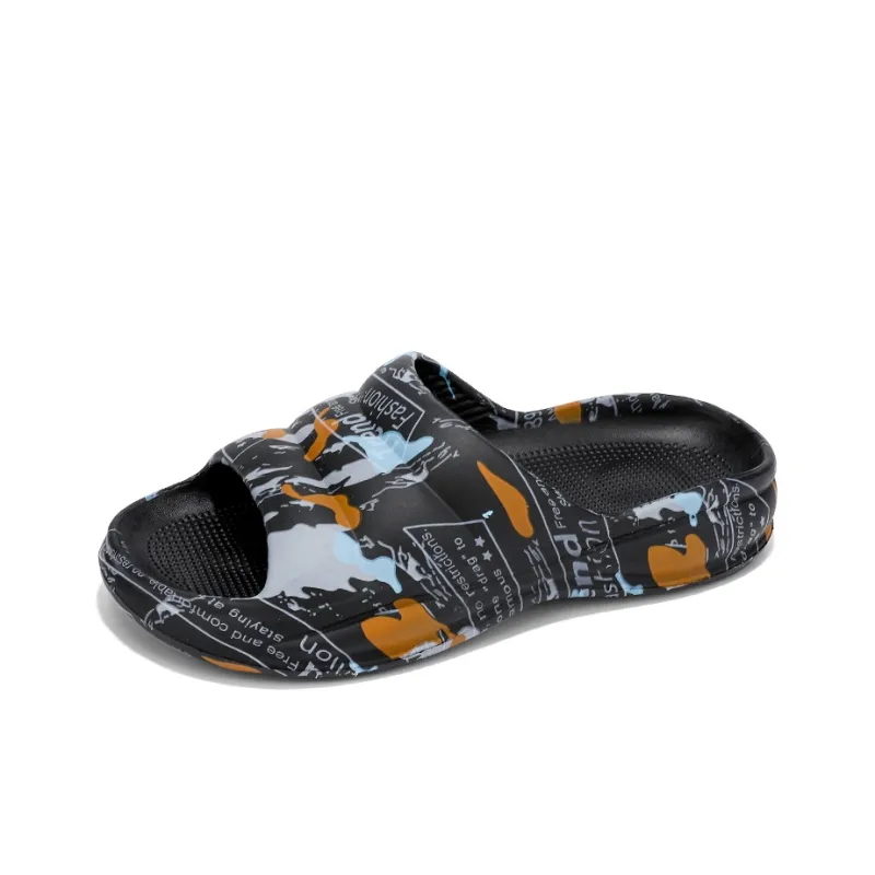 CariteSport EVA Quiet Slip Resistant Odor Resistant Abrasion Resistant Quick Dry Cushioning Slide Slippers Men's-5