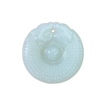 BUDOUXIAOAI Pendants White Jade/Pale Greenish White Jade Unisex