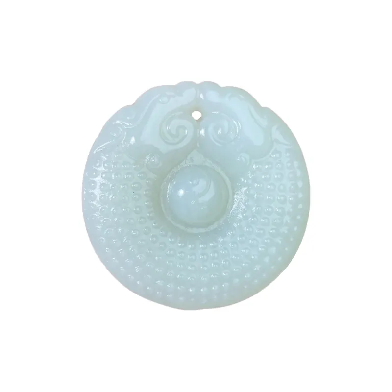 BUDOUXIAOAI Pendants White Jade/Pale Greenish White Jade Unisex-0