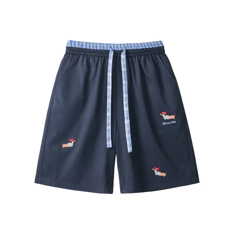 Pirkadat Casual Shorts Unisex Navy Blue-0