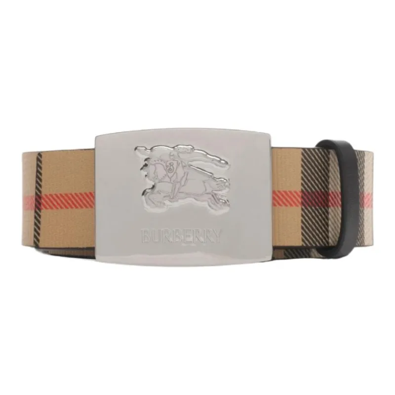 Burberry Calfskin Leather Belts Men's Brown 3CM-0