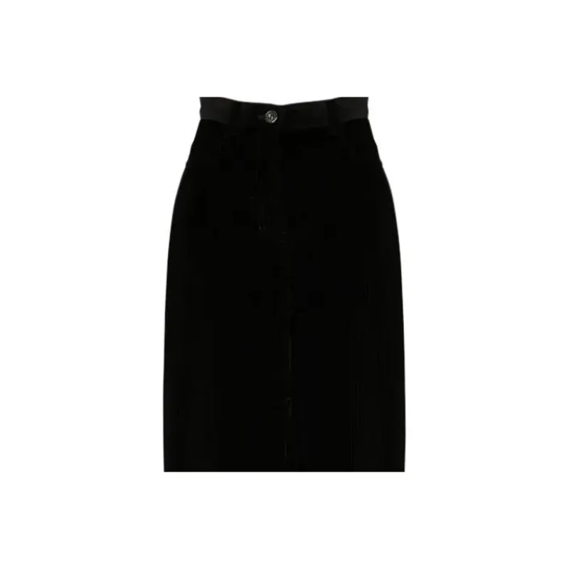WEEKEND MaxMara Casual Long Skirt Women's Black-4