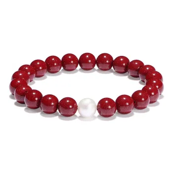 PUTUOSHANWENCHUANG Cinnabar Jade Bracelets Unisex