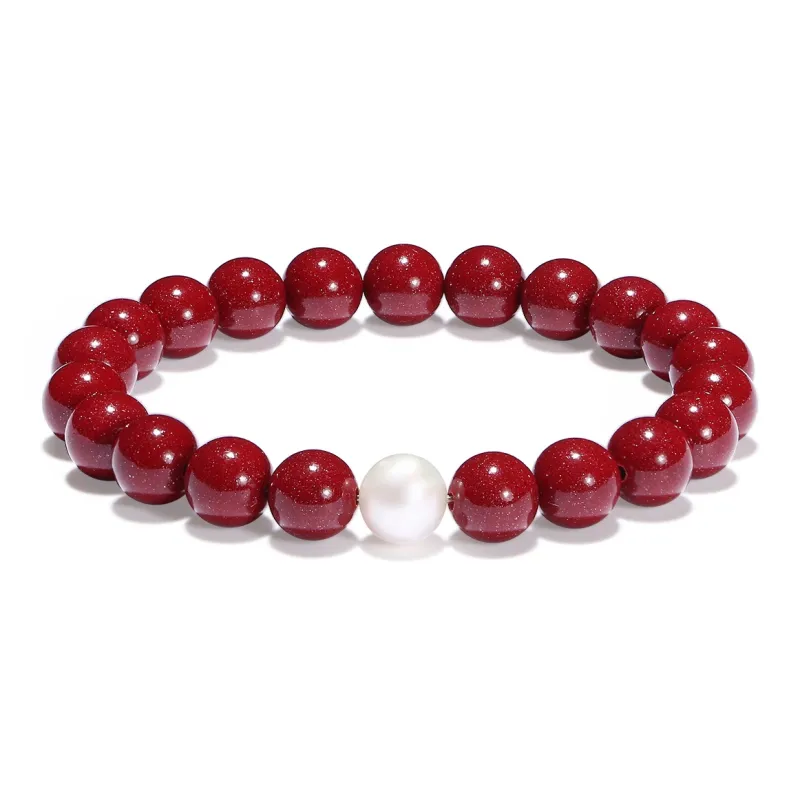 PUTUOSHANWENCHUANG Cinnabar Jade Bracelets Unisex-0
