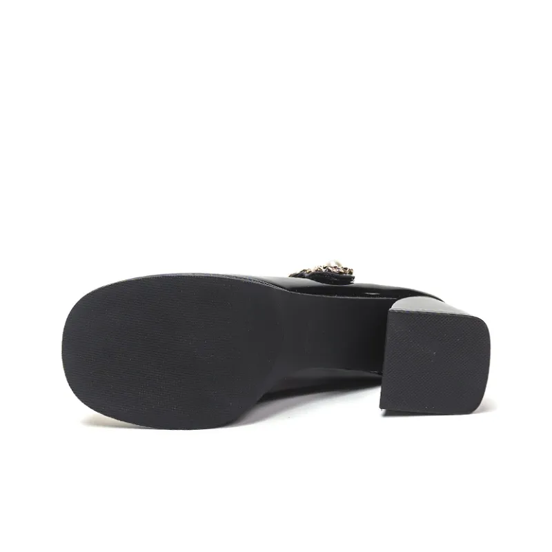 Dragon Dance Chunky Heel High Heels Women's-24