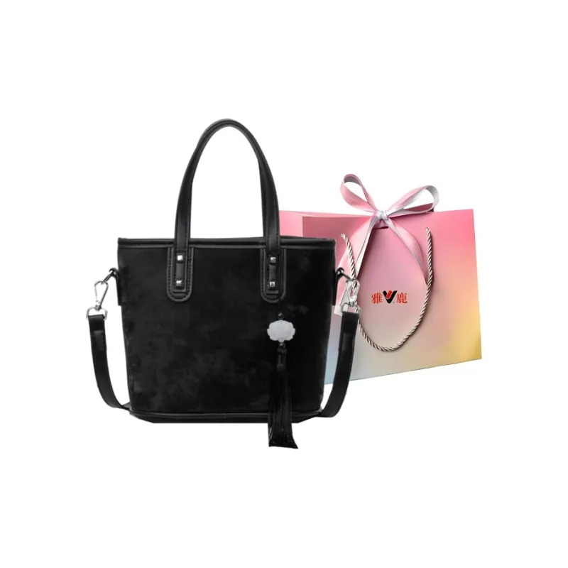 Yalu PU Handbag Regular Women's Black/Ecru/Silver/Pink-0
