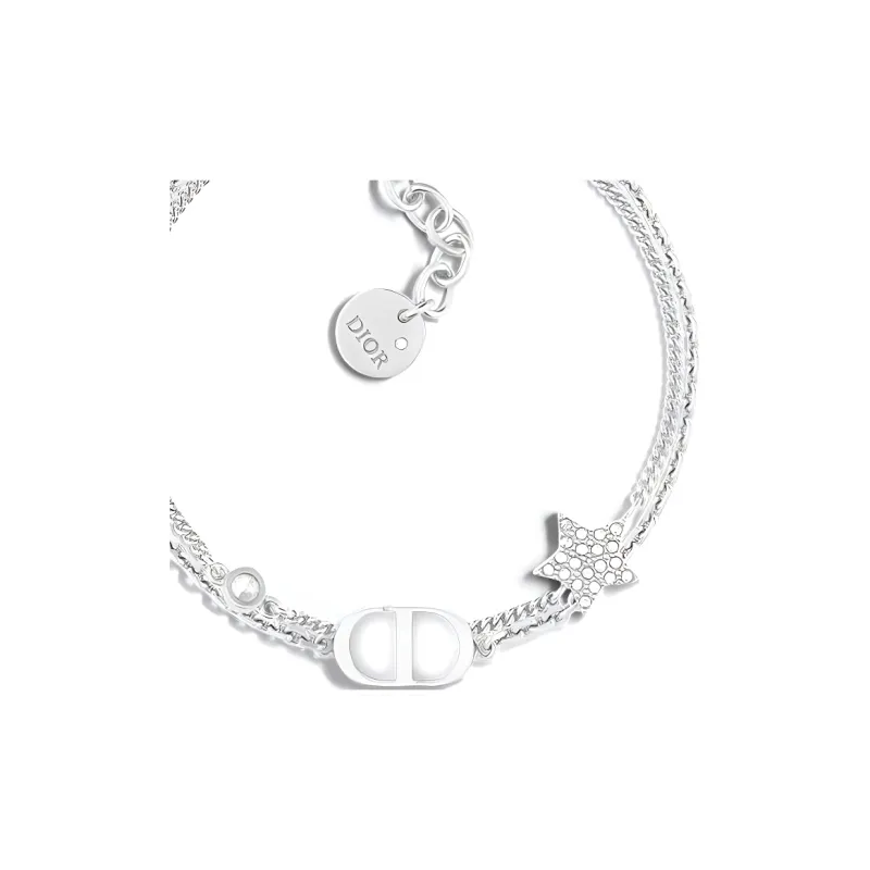 DIOR Faux Crystal, Metal Bracelets Women's Silver-1