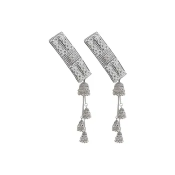 Future Maple Ethnic Style Silver Fringe Bangs Clip Shaping