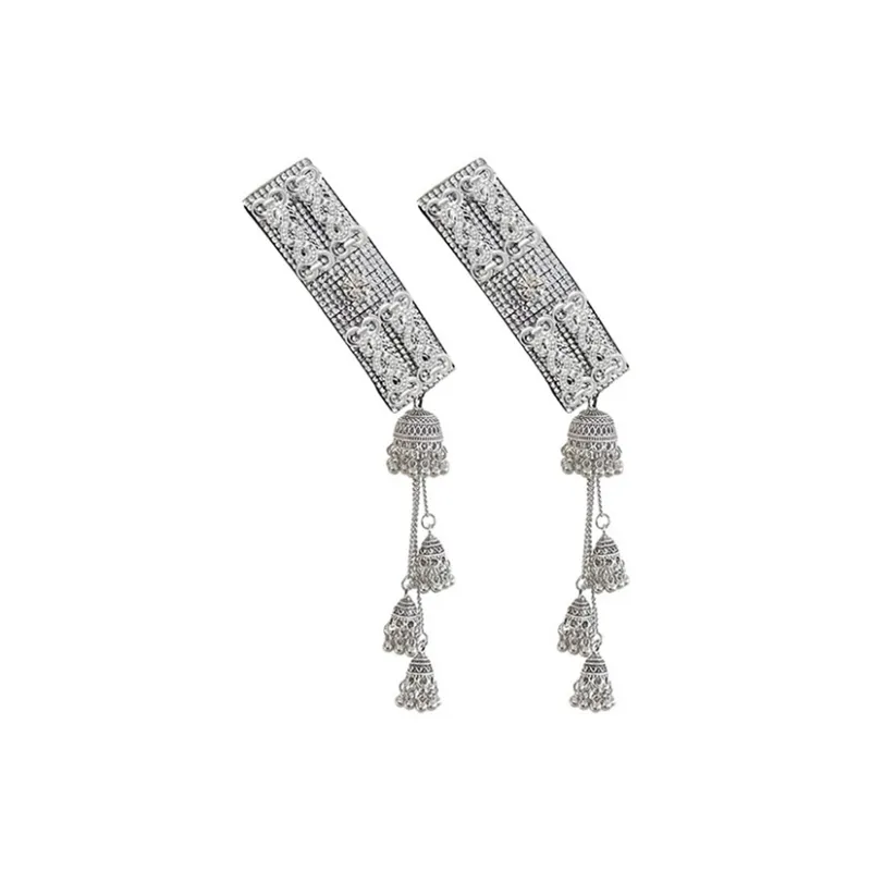 Future Maple Ethnic Style Silver Fringe Bangs Clip Shaping-0