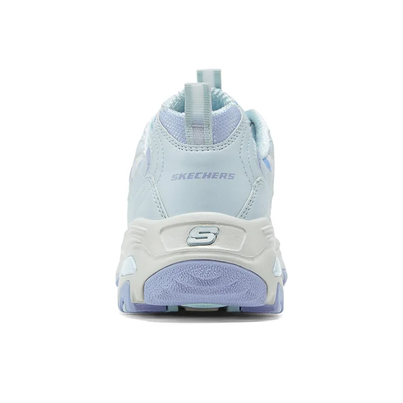 Skechers DLITES Wear Resistant Low Top Chunky Sneakers Women's Light Blue-3