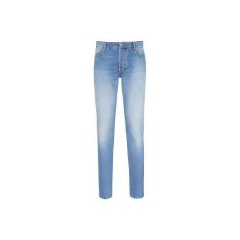 BALMAIN High Waist Slim Fit Jeans