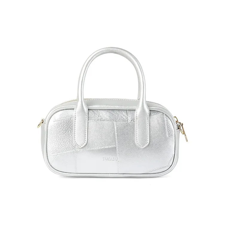 TUCANO PU Shoulder Bag, Crossbody Bag, Handbag Regular Women's Glacier Silver-2
