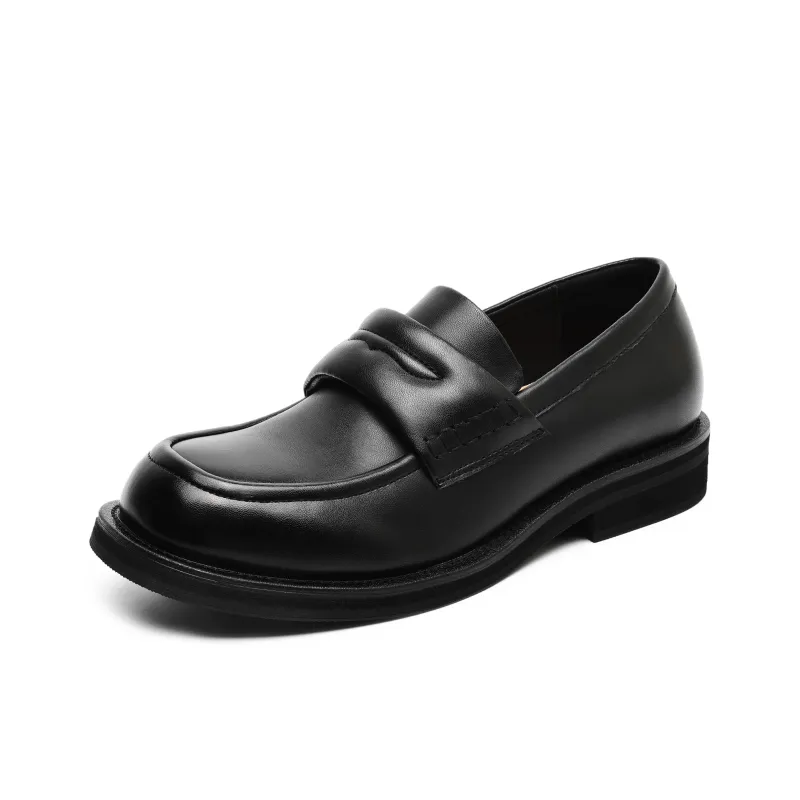 Hong Kong Meng Loafers Low Heel Men's Black-1