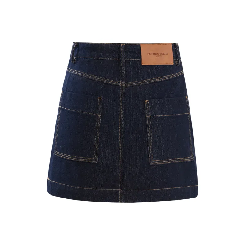Rose Denim Short Skirts Women's-1