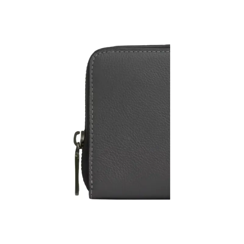 COACH Cow Leather Wallet Trumpets Men's Charcoal Gray-3