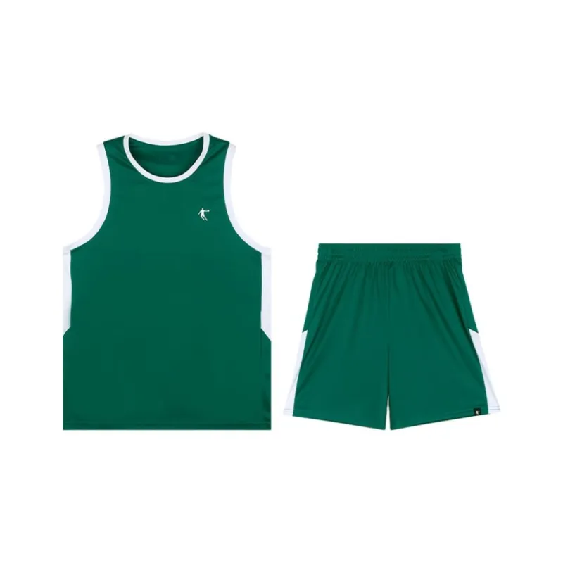 QIAODAN Basketball Suit Men's Boxwood/Jordan White-0